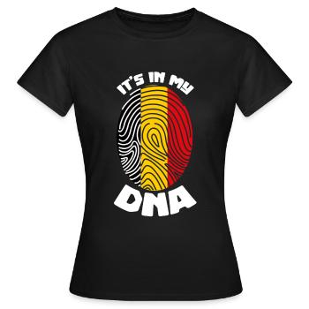 Belgium flag Belgian Belgian DNA - Women's T-Shirt - black - Front - AI Model Female 172 dark (172cm)