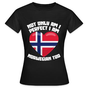 Norwegian Perfect Norway Norwegian - Women's T-Shirt - black - Front - AI Model Female 172 dark (172cm)