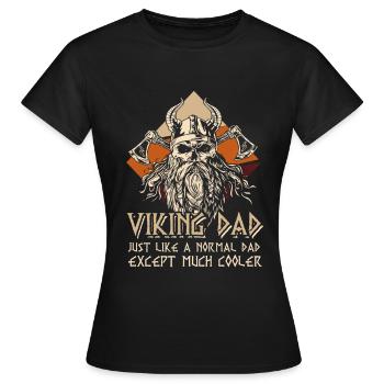 Viking Dad Odin Le père de Norsemen Wotan - T-shirt Femme - noir - Devant - AI Model Female 172 dark (172cm)