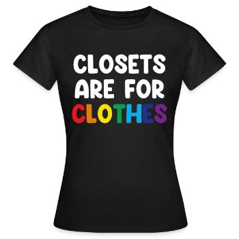 Kasten zijn voor kleding - Vrouwen T-shirt - zwart - Voor - AI Model Female 172 dark (172cm)