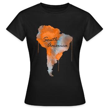 Amérique du Sud - T-shirt Femme - noir - Devant - AI Model Female 172 dark (172cm)