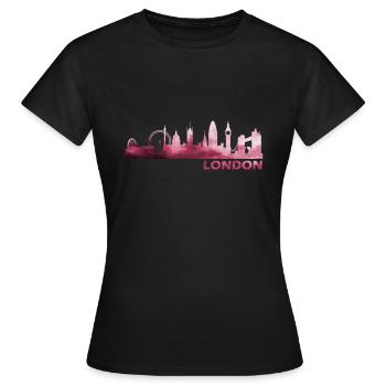 Londres - T-shirt Femme - noir - Devant - AI Model Female 172 dark (172cm)