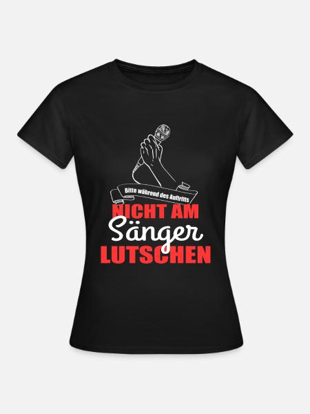 Sänger Singen Gesang - Frauen T-Shirt - Schwarz