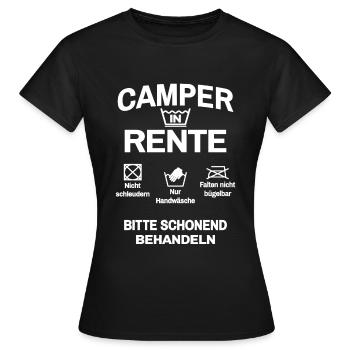Camper in Rente Camping Rentner - Frauen T-Shirt - Schwarz - Vorne - AI Model Female 172 dark (172cm)