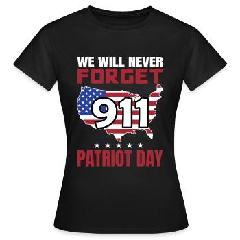Patriot Day 9 11 USA Amerika - Frauen T-Shirt - Schwarz - Vorne - AI Model Female 172 dark (172cm)