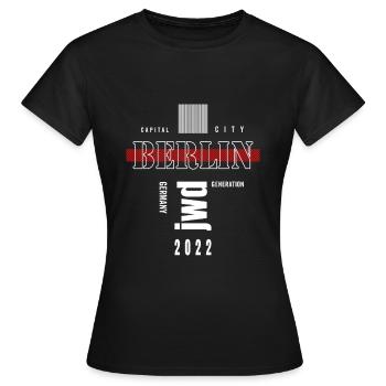 La capitale berlinoise Janz loin - T-shirt Femme - noir - Devant - AI Model Female 172 dark (172cm)