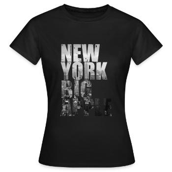 New York Big Apple Skyline USA - Frauen T-Shirt - Schwarz - Vorne - AI Model Female 172 dark (172cm)