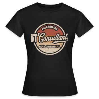 IT Consultant Original - Frauen T-Shirt - Schwarz - Vorne - AI Model Female 172 dark (172cm)
