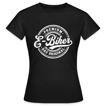 E-Bike Original Elektrofahrrad Vintage E-Biker - Frauen T-Shirt - Schwarz - Vorne - AI Model Female 172 dark (172cm)