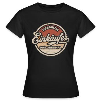 Einkäufer Original Vintage Einkauf - Frauen T-Shirt - Schwarz - Vorne - AI Model Female 172 dark (172cm)