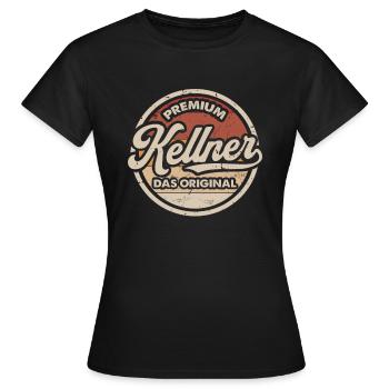 Kellner das Original Lustiges Kellner - Frauen T-Shirt - Schwarz - Vorne - AI Model Female 172 dark (172cm)