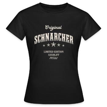 Schnarcher Limited Edition Lustiges Schnarchen - Frauen T-Shirt - Schwarz - Vorne - AI Model Female 172 dark (172cm)