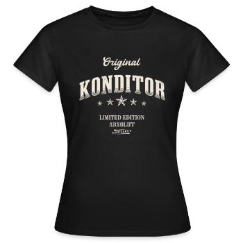 Konditor Limited Edition Konditorei - Frauen T-Shirt - Schwarz - Vorne - AI Model Female 172 dark (172cm)