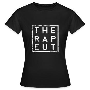 Therapeut Minimalismus - Frauen T-Shirt - Schwarz - Vorne - AI Model Female 172 dark (172cm)