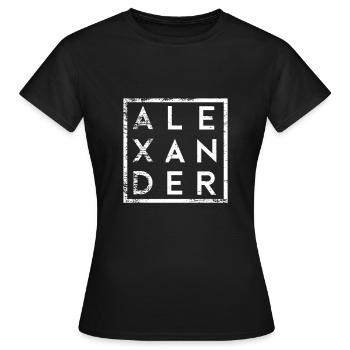 Alexander Minimalismus - Frauen T-Shirt - Schwarz - Vorne - AI Model Female 172 dark (172cm)