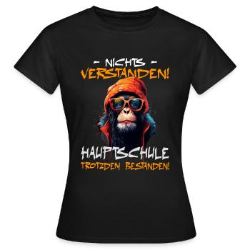 Hauptschule bestanden - Schulabschluss - Frauen T-Shirt - Schwarz - Vorne - AI Model Female 172 dark (172cm)