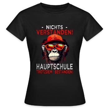 Hauptschule bestanden - Schulabschluss - Frauen T-Shirt - Schwarz - Vorne - AI Model Female 172 dark (172cm)