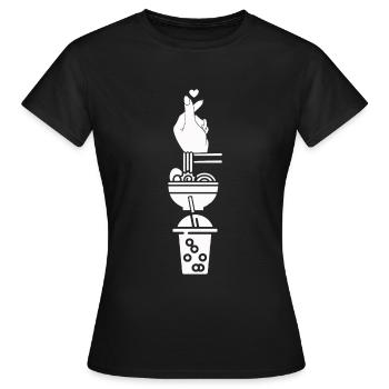 K-Pop-Fan Geschenk Koreanische Popmusik - Frauen T-Shirt - Schwarz - Vorne - AI Model Female 172 dark (172cm)