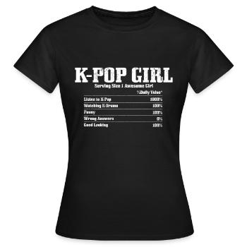 K-Pop-Fan Geschenk Koreanische Popmusik - Frauen T-Shirt - Schwarz - Vorne - AI Model Female 172 dark (172cm)