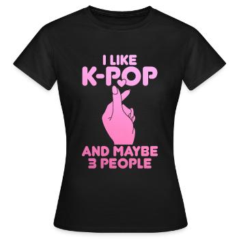 K-Pop-Fan Geschenk Koreanische Popmusik - Frauen T-Shirt - Schwarz - Vorne - AI Model Female 172 dark (172cm)