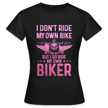 Motorcycle Biker Funny Gift - Women's T-Shirt - black - Front - AI Model Female 172 dark (172cm)