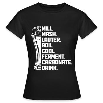 Bière artisanale maître brasseur houblon cadeau - T-shirt Femme - noir - Devant - AI Model Female 172 dark (172cm)