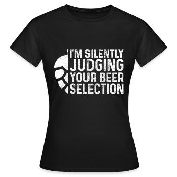 Bière artisanale maître brasseur houblon cadeau - T-shirt Femme - noir - Devant - AI Model Female 172 dark (172cm)
