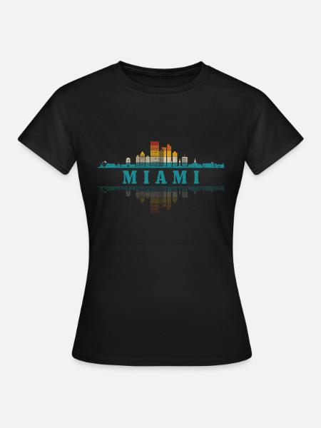 Miami Florida USA - Frauen T-Shirt - Schwarz