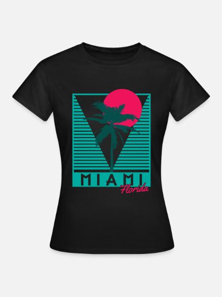 Miami Florida USA - Frauen T-Shirt - Schwarz