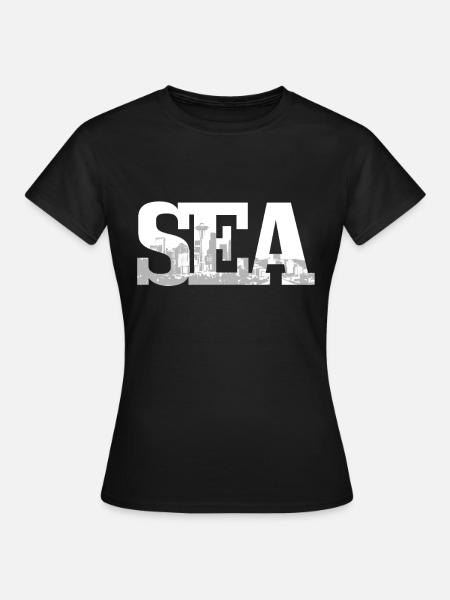Seattle Washington Souvenir Geschenk - Frauen T-Shirt - Schwarz