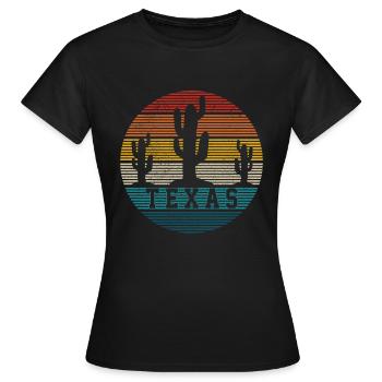 Texas - T-shirt Femme - noir - Devant - AI Model Female 172 dark (172cm)