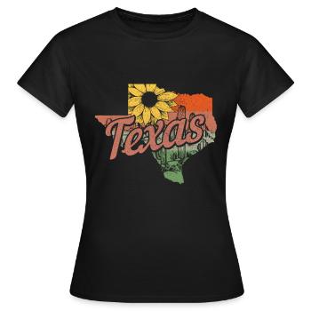 Texas - Frauen T-Shirt - Schwarz - Vorne - AI Model Female 172 dark (172cm)