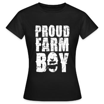 Stolzer Bauernjunge Landleben - Frauen T-Shirt - Schwarz - Vorne - AI Model Female 172 dark (172cm)