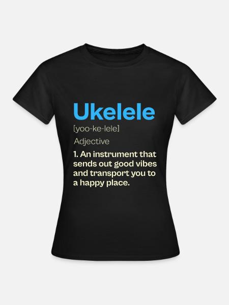 Ukelele Definition Music - Women's T-Shirt - black