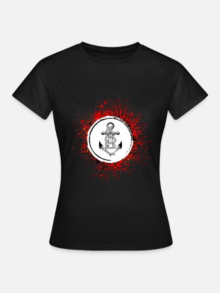 Anker Silhouette Symbol - Frauen T-Shirt - Schwarz