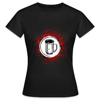 Beer Mug Beer Glass - Women's T-Shirt - black - Front - AI Model Female 172 dark (172cm)
