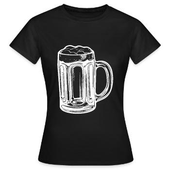 Chope à bière Bière - T-shirt Femme - noir - Devant - AI Model Female 172 dark (172cm)