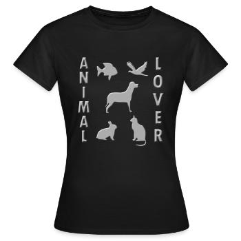 Animal Welfare, Animals, Animal Lover, Gift - Women's T-Shirt - black - Front - AI Model Female 172 dark (172cm)