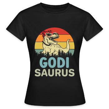 Godi Saurus zur Godi befördert Patentante Österrei - Frauen T-Shirt - Schwarz - Vorne - AI Model Female 172 dark (172cm)
