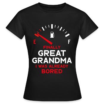 FINALLY GREAT GRANDMA FINALLY GREAT-GRANDMA - Women's T-Shirt - black - Front - AI Model Female 172 dark (172cm)