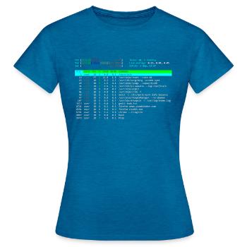 htop t-shirt - Women's T-Shirt - antique blue sapphire heather - Front - AI Model Female 172 dark (172cm)