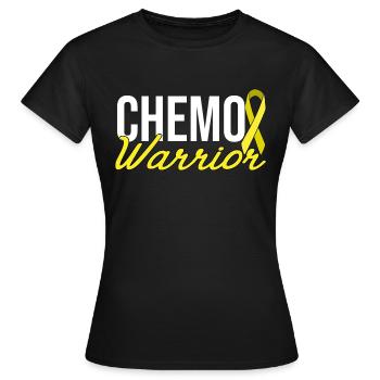 Chemo Warrior - Yellow Ribbon - Women's T-Shirt - black - Front - AI Model Female 172 dark (172cm)