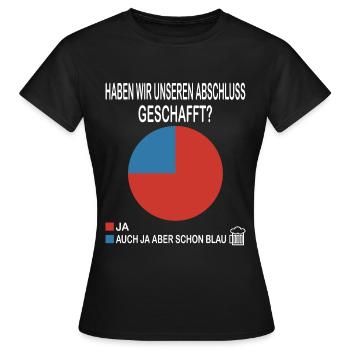 Abschluss Kreis Diagramm - Frauen T-Shirt - Schwarz - Vorne - AI Model Female 172 dark (172cm)