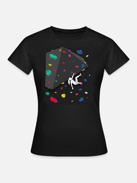 Escalade boulder paroi falaises Bouldern - T-shirt Femme - noir