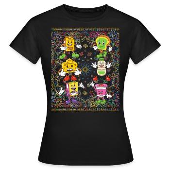 Cartoon - T-shirt Femme - noir - Devant - AI Model Female 172 dark (172cm)