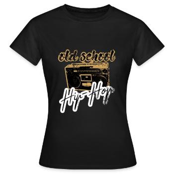 radio hip hop old school - T-shirt Femme - noir - Devant - AI Model Female 172 dark (172cm)
