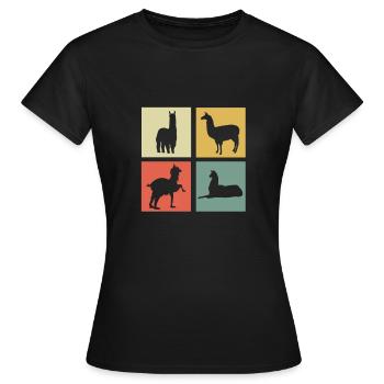 lama - Women's T-Shirt - black - Front - AI Model Female 172 dark (172cm)