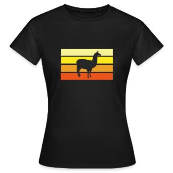 lama - Women's T-Shirt - black - Front - AI Model Female 172 dark (172cm)
