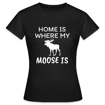 Moose - Women's T-Shirt - black - Front - AI Model Female 172 dark (172cm)