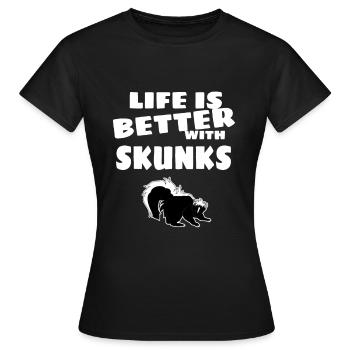mouffette - T-shirt Femme - noir - Devant - AI Model Female 172 dark (172cm)